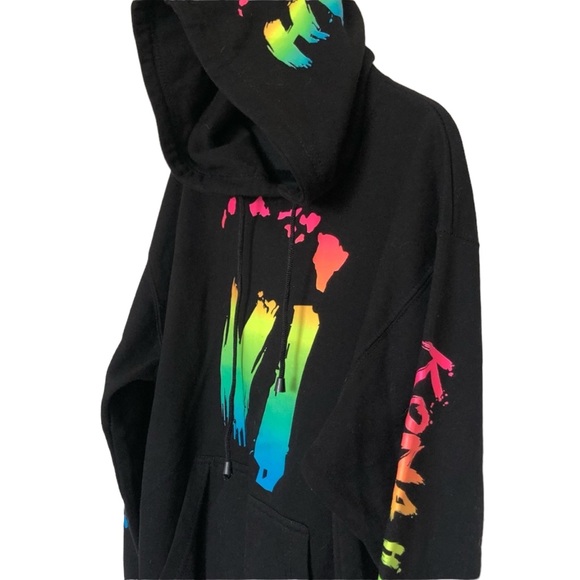 Popular Sports Black Kona Hawaii Beach Surfing Neon Graphic Mens Hoodie - Picture 3 of 7